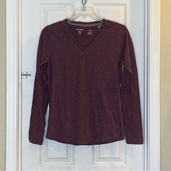 Antigua Women’s Flip Maroon Heathered Long Sleeve Top Size XL - Picture 3 of 10